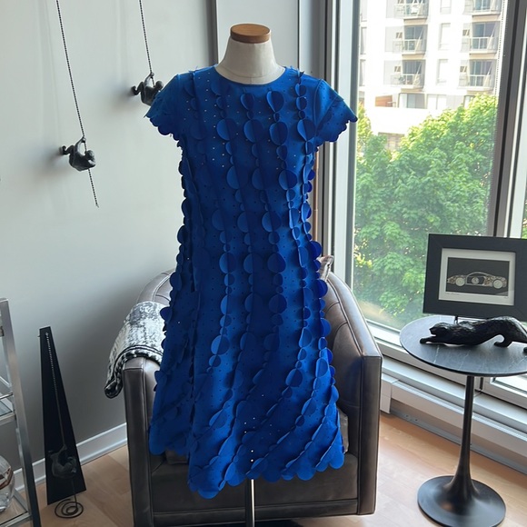 New Paskal Laser Cut Circle Scalloped A-Line Dress Size Medium - Picture 4 of 9